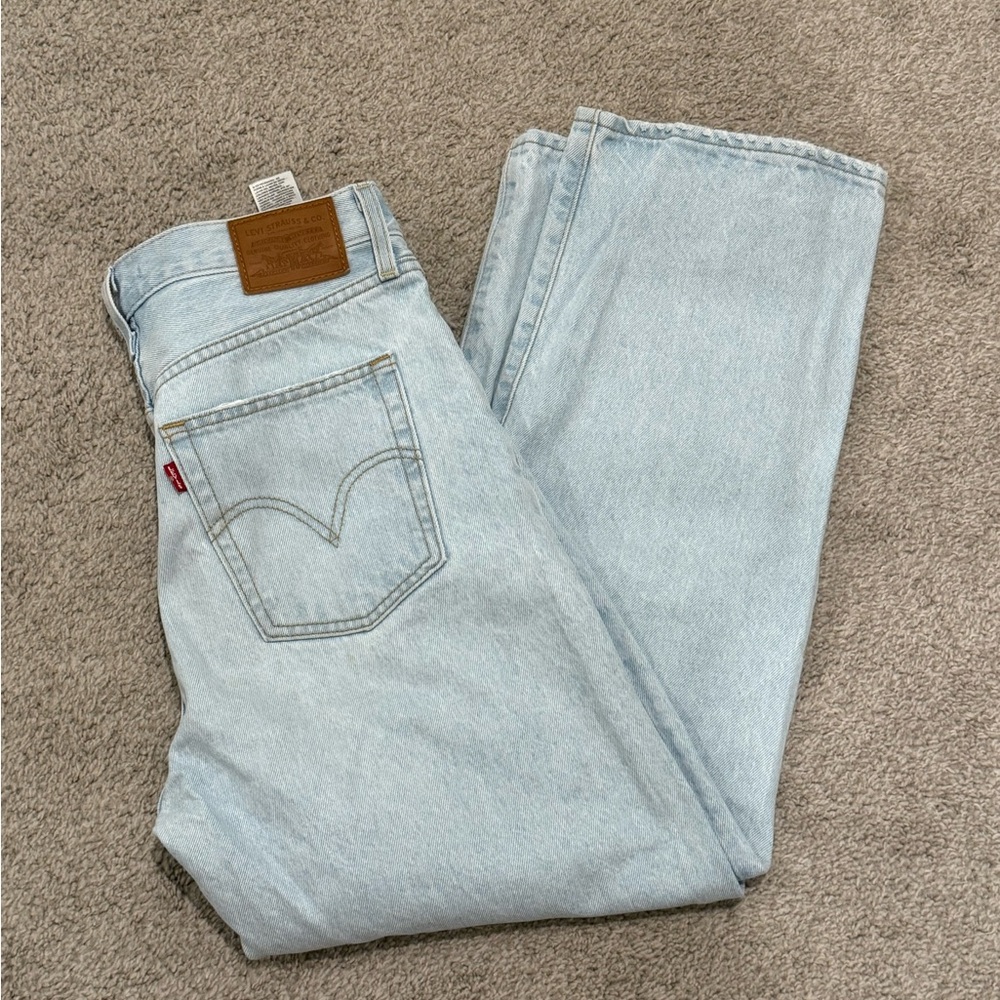 Levis Ribcage straight ankle light blue jeans Size 28
